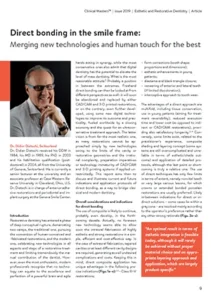 Direct bonding in the smile frame: Merging new technologies and human touch for the best (EN)